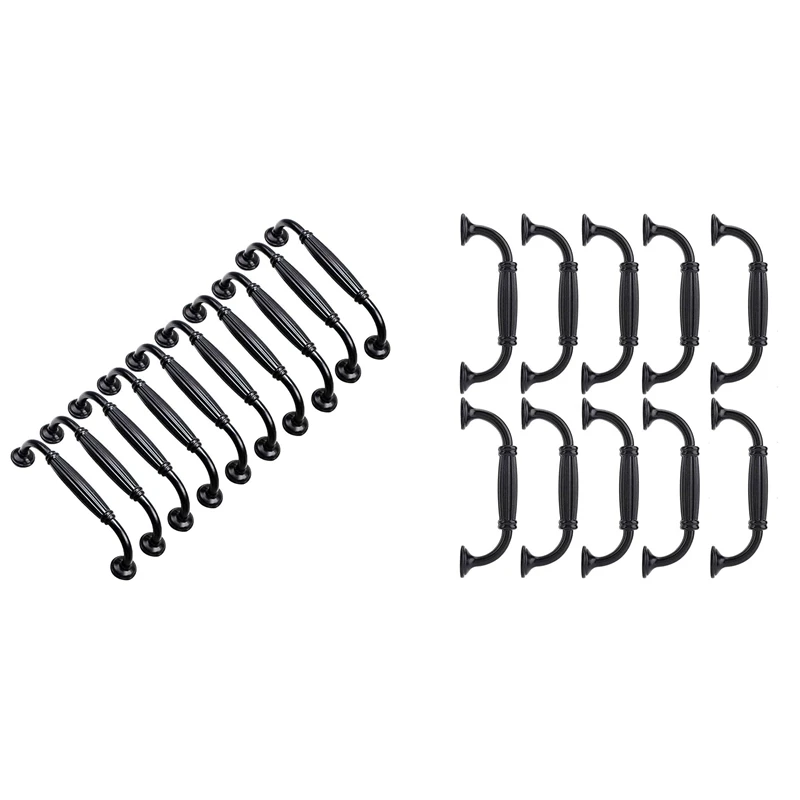 

Ручки черные для мебели, шкафа и ящика, 10 шт.