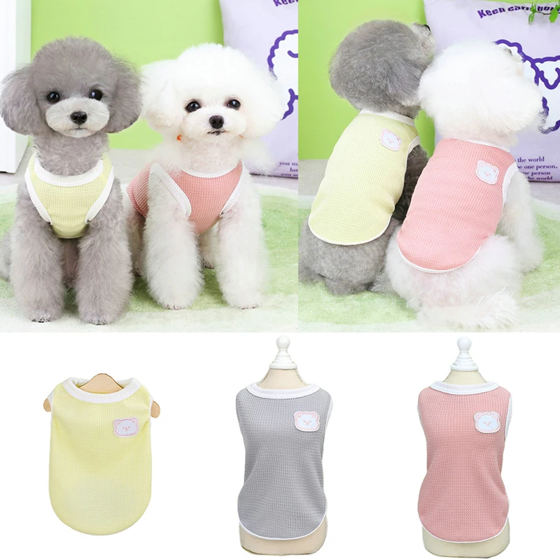 

Summer Vest Puppy Dog Pet Clothes Breathable Thin Section Teddy Bear Small Medium Dog Dress Breathable Section Gift Waistcoat