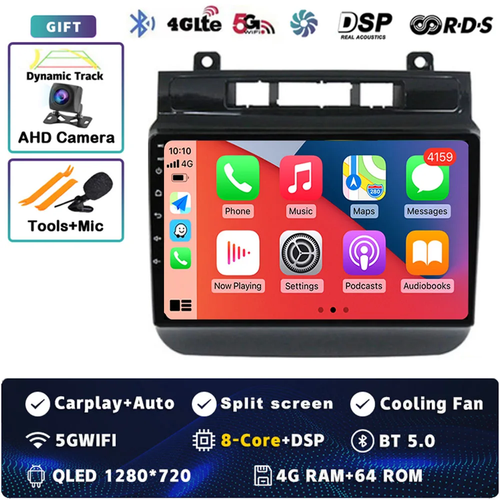 

Автомобильное радио Android 15 Carplay для Volkswagen Touareg FL NF 2010-2018 Мультимедийный видеоплеер Навигация GPS Стерео 2Din DVD BT