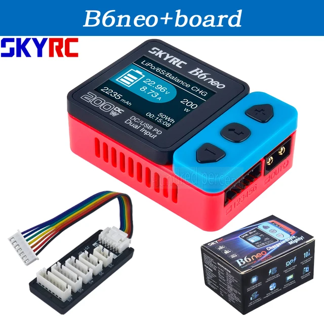 2023 SkyRC B6neo умное зарядное устройство постоянного тока 200 Вт PD 80 Вт балансирующее зарядное устройство для аккумуляторов LiPo/LiFe/LiIon/LiHV/NiMH/NiCd/Pb