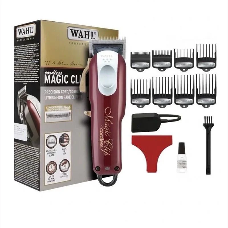 Авторизованный дистрибьютор WAHL профессиональная 5-звездочная серия 8148 Волшебная клипса Беспроводная Машинка для стрижки волос парикмахер...
