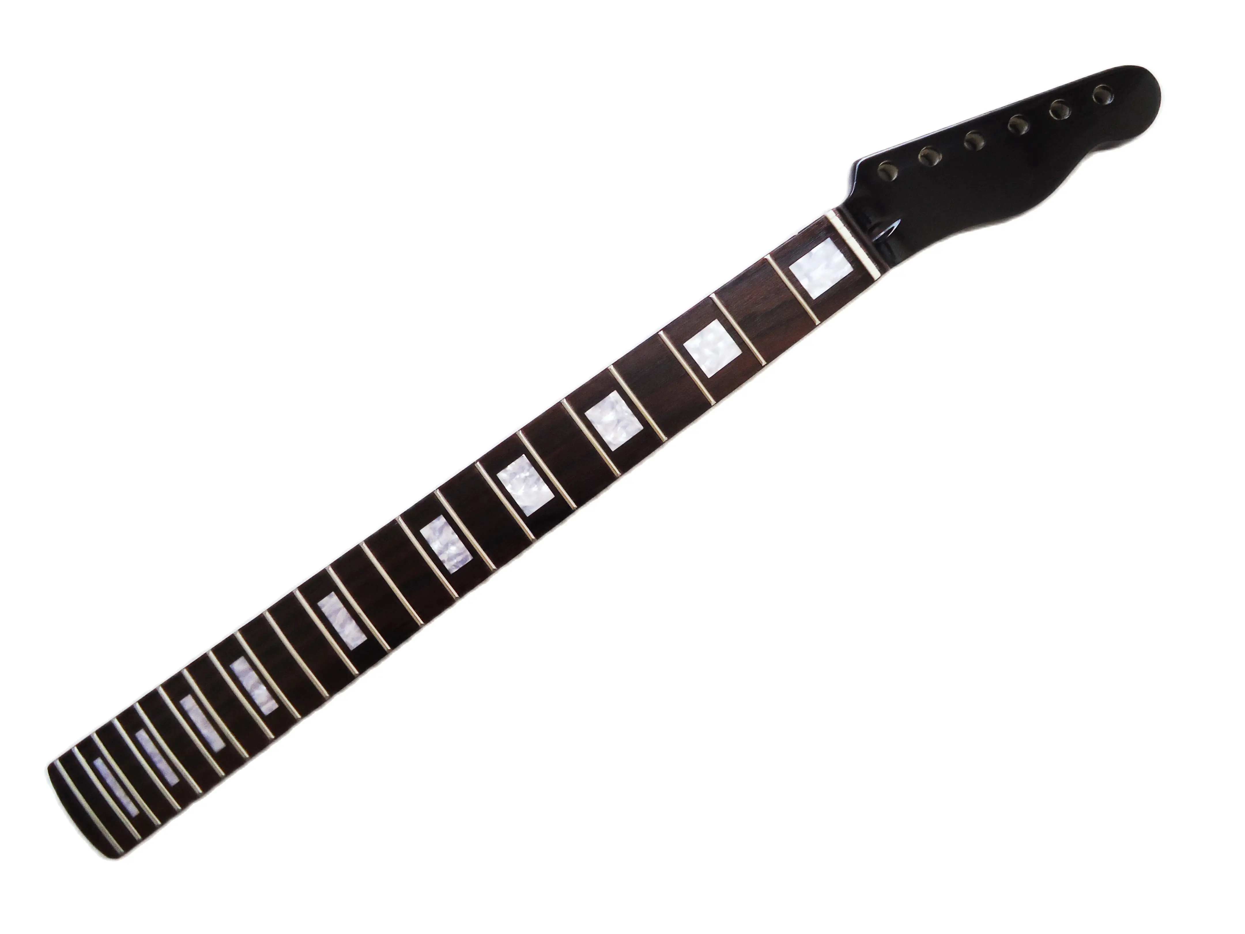 Enlarge 22-Fret TL Style Electric Guitar Neck Classic White Block Inlay Rosewood Fingerboard Canadian Maple Black Color(1pc,Free Logo)