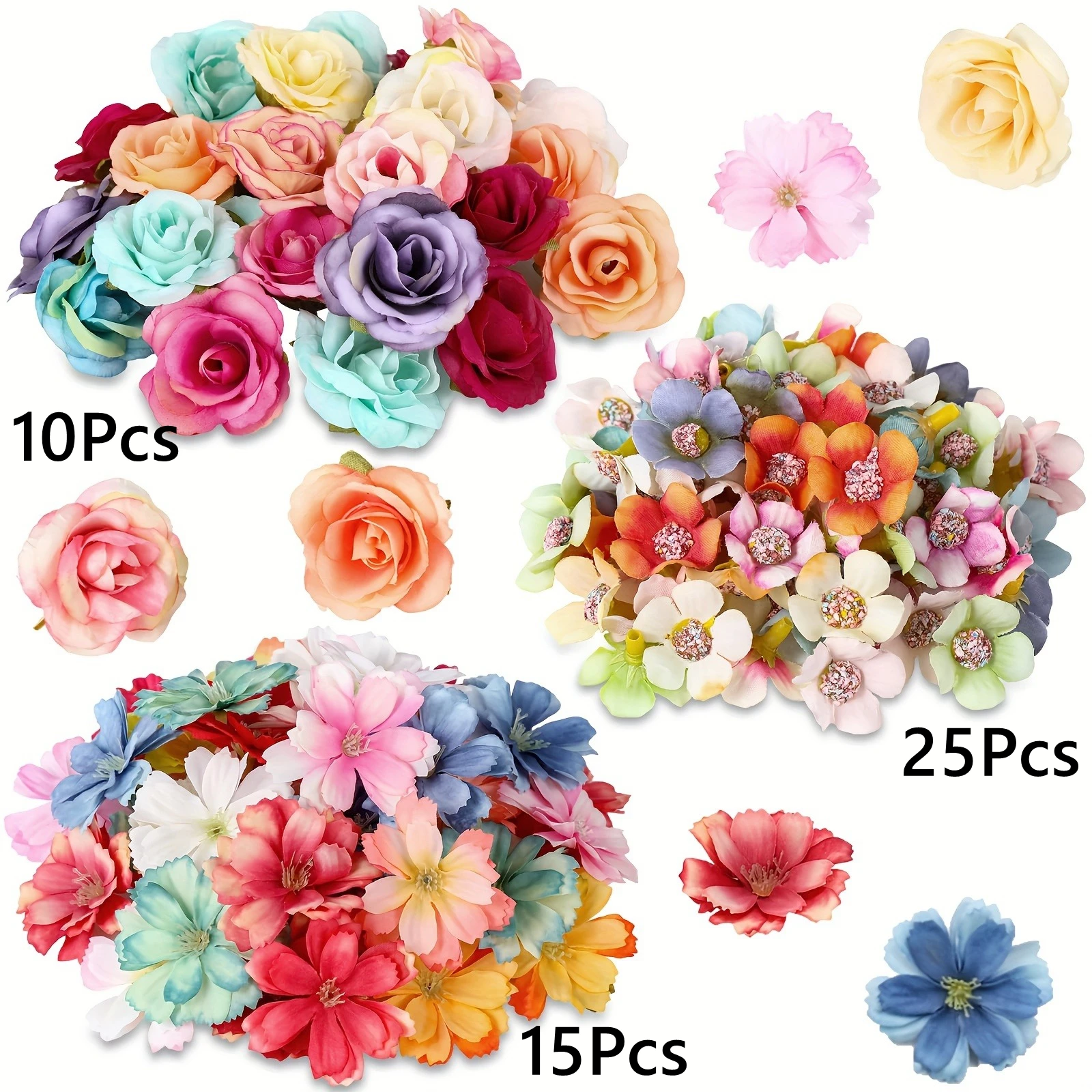 

Искусственные розы из шелка, 50 шт.