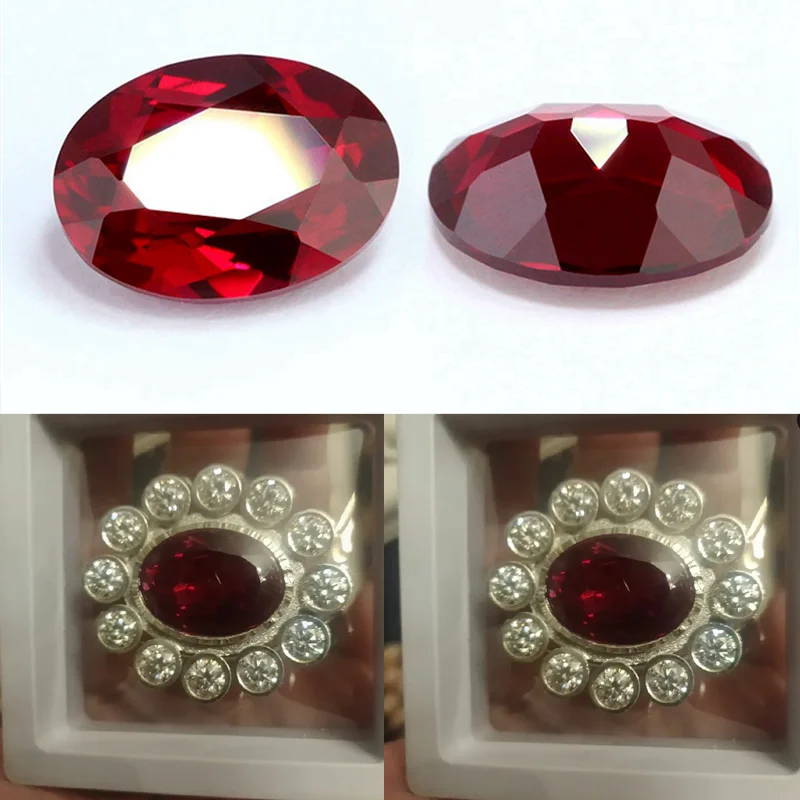 Овальный граненый камень для изготовления ювелирных изделий