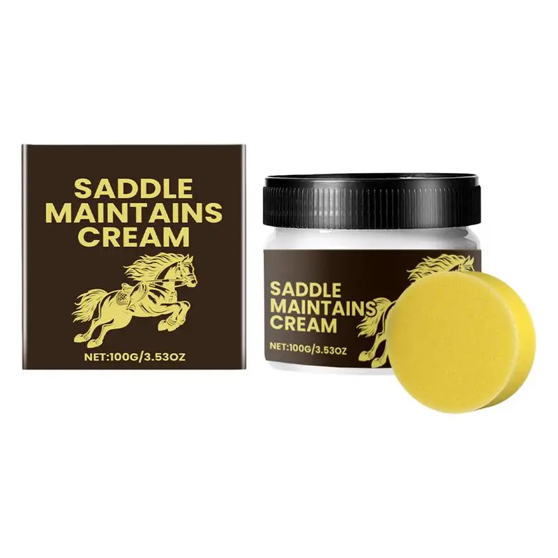 Крем-кондиционер для кожи 100 г крем седла кожаное мыло с губкой-аппликатором