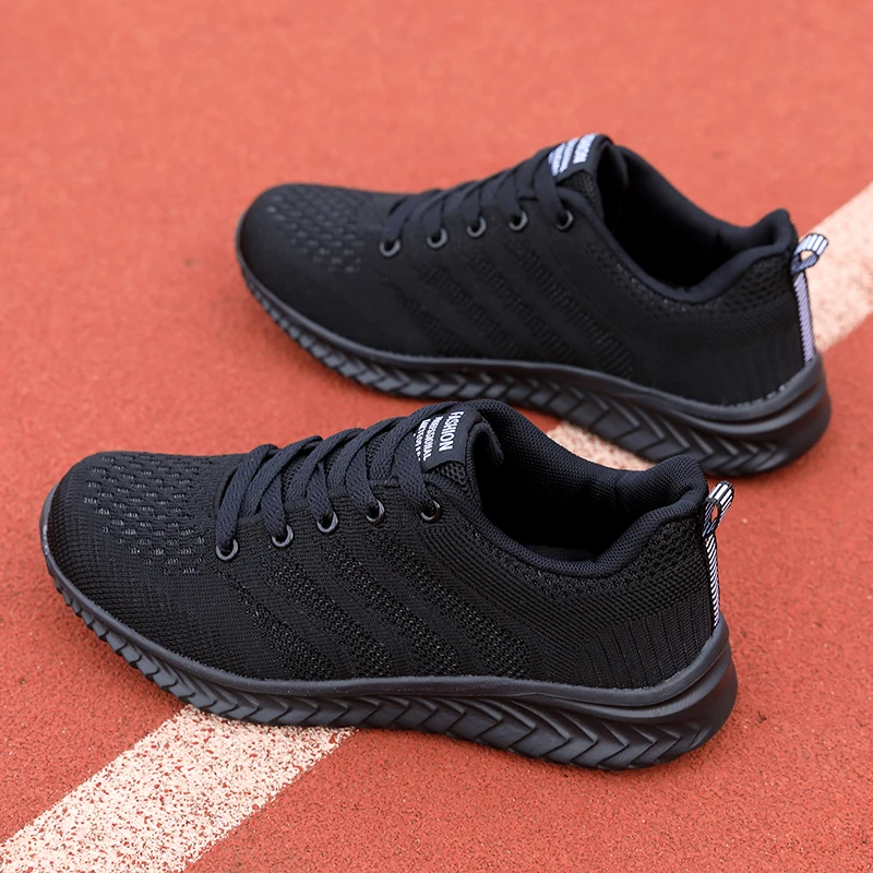 ZHENZU New Size 35-42 Womens Lightweight Black Sneakers Outdoor Sports Breathable Mesh Running Shoes Trainers zapatos deportivos