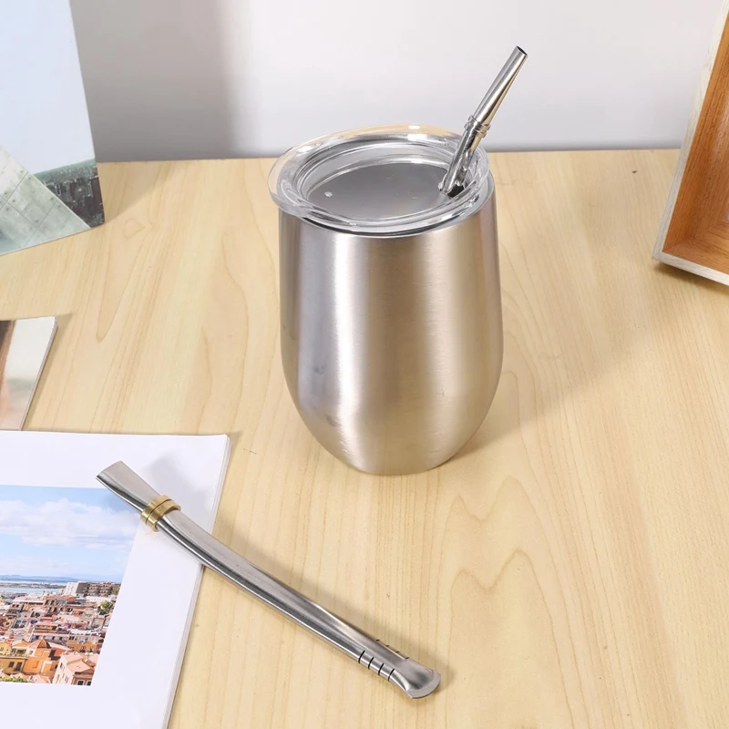 Набор чашек для чая Yerba Mate Gourd 12 унций чашка кофе и воды из нержавеющей стали с