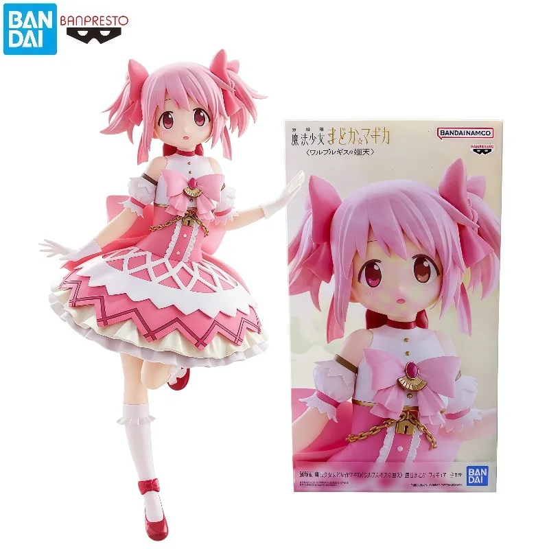 Фото В наличии 100% оригинальная фигурка Bandai Banpresto Puella Magi Madoka Magica Мадока Канамэ, коллекционная аниме-фигурка, декор для рабочего стола, подарок №1