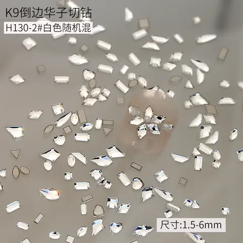 50 шт. Top Sparkle K9 мини-бриллианты с фаской Flatback HZ Cut Jewel дизайн ногтей стразы украшения маникюр красочные подвески