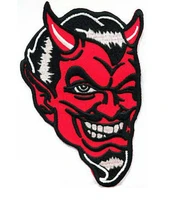red devil embroidered patch satanic evil lucifer satan iron on skull evil 666