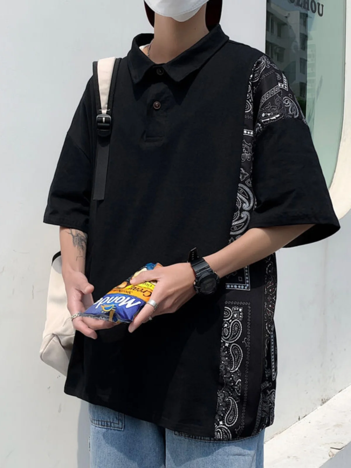 Очень большая рубашка в стиле ретро с короткими рукавами весом 50 00 кг мужская