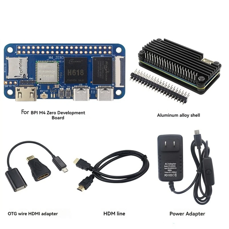 Для Banana Pi BPI-M4 Zero макетная плата + комплект чехла 4G LPDDR4 32G EMMC H618 2 4G/5G WIFI BT4.2