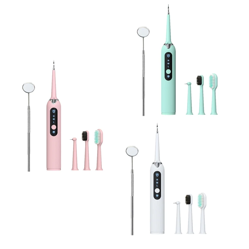 

HAEGER Portable Ultrasonic Electric Scaler Set Calculus Tartar Remover Teeth Whitening Tool With LED