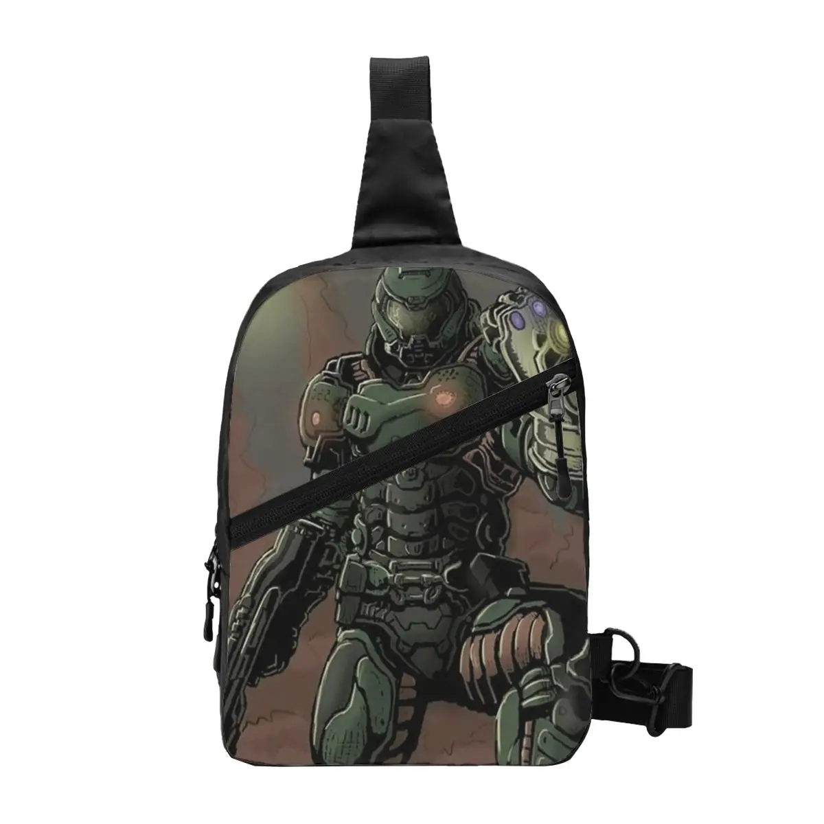 

Doomguy Eternal Infinity Slayer Shoulder Bag Unisex Video GAME Cycling Chest Bags Print Custom Fishing Handbags