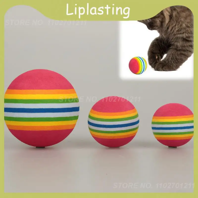 

Радужный игрушечный мяч для домашних животных, интерактивный погремушечный мяч, тренировочные мячи, игрушки для домашних животных, игрушки для кошек и собак, товары для жевания