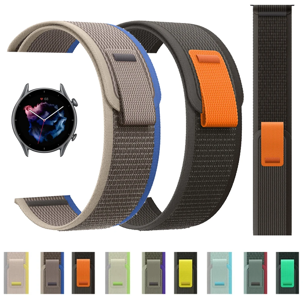 

Ремешок для Huami Amazfit GTR 3 Pro GTR3/GTS 3 GTS3, спортивный нейлоновый браслет для Amazfit GTR2 GTS 2 2e Mini Bip, 20 22 мм
