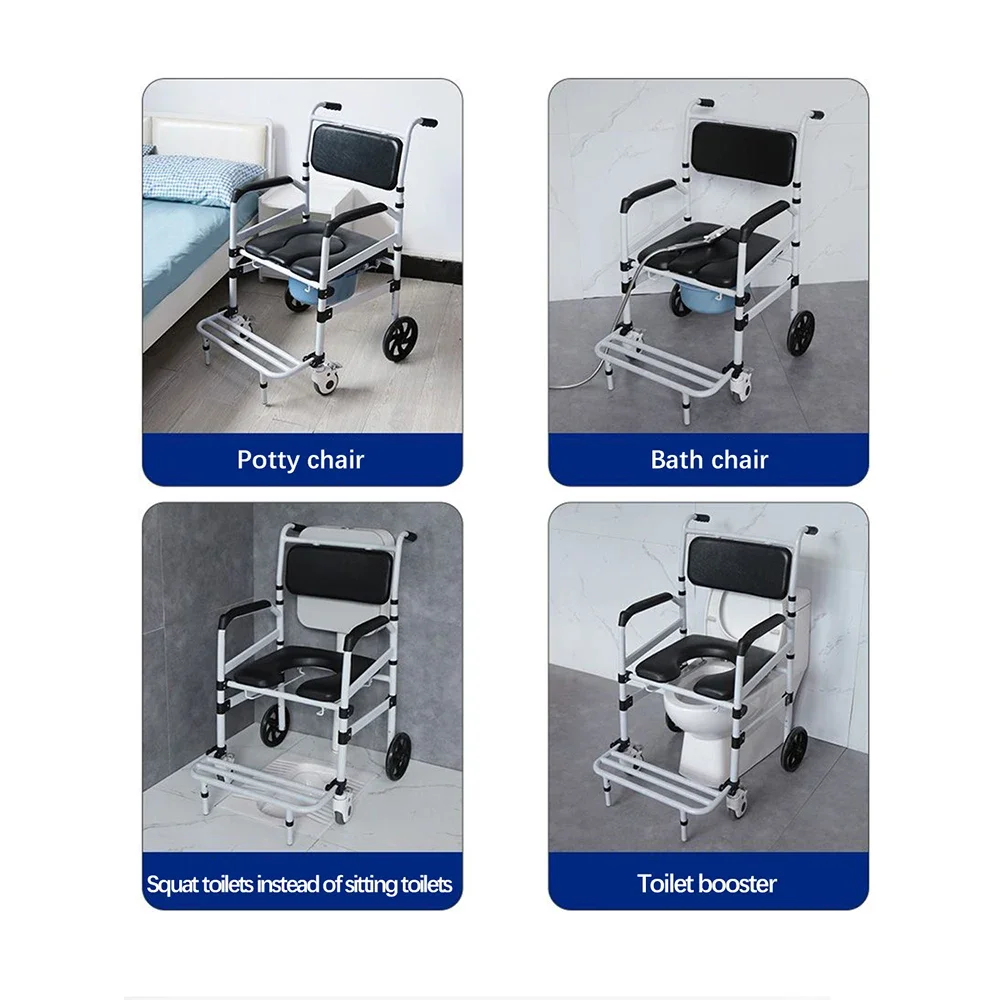 Стул-горшок на колесиках для пожилых беременных женщин стул ванной инвалидов