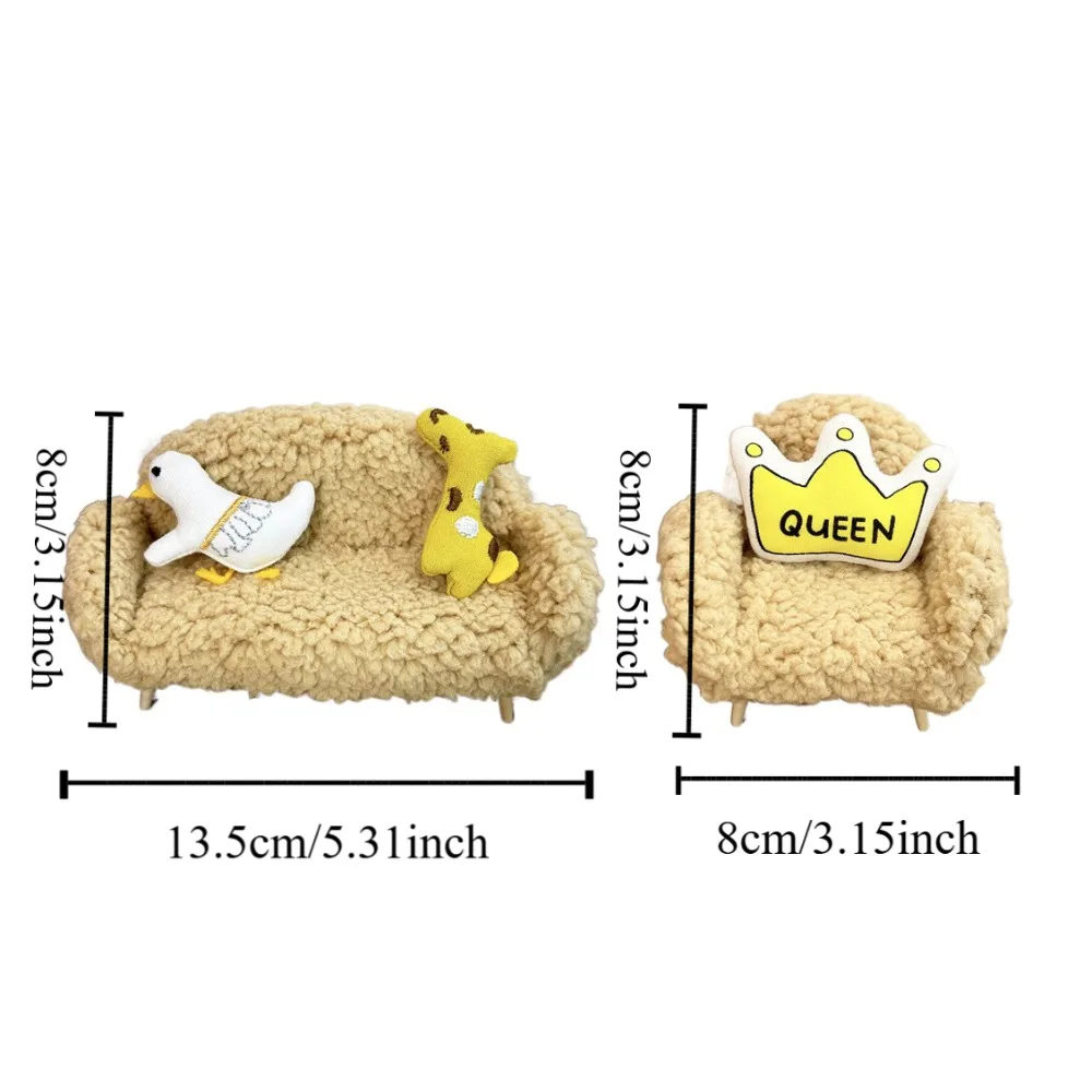 1/12 кукольный домик плюшевый диван модель мебели винтажный для кукольного домика