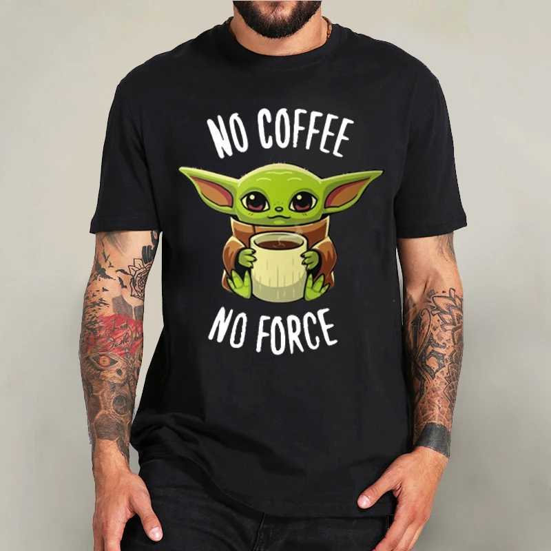 Camiseta De Звездные войны для мужчин и женщин Camisa Informal манга Corta с рисунком из Йоды