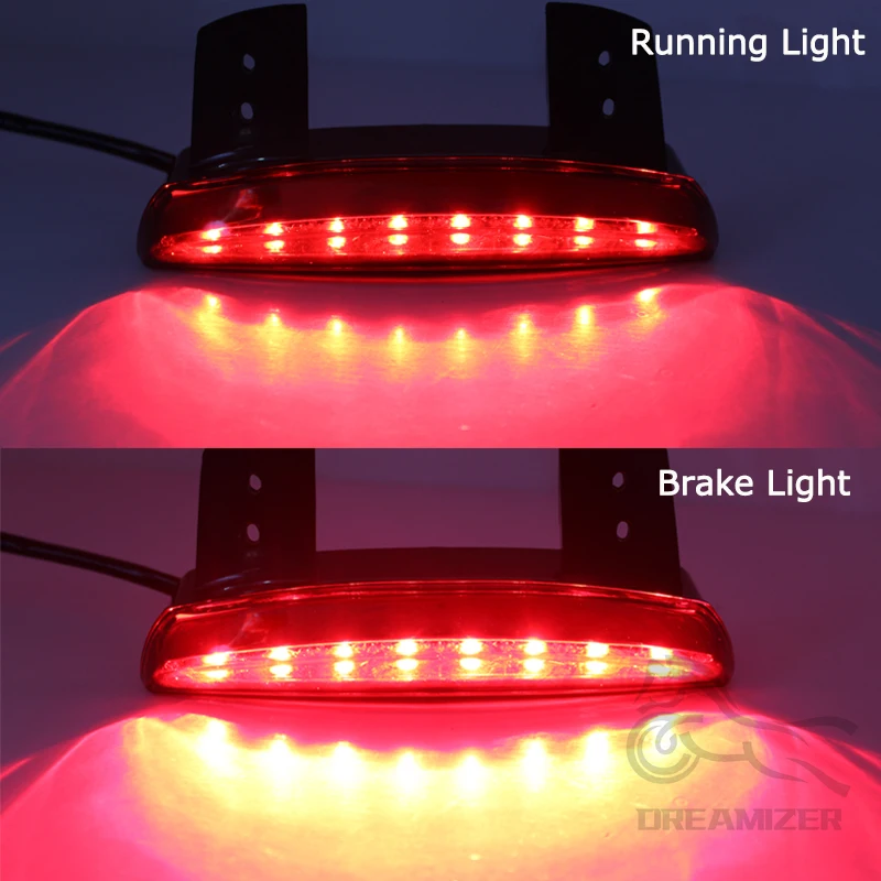 Мотоциклетное нарезанное заднее крыло светодиодный тормозной номерной знак