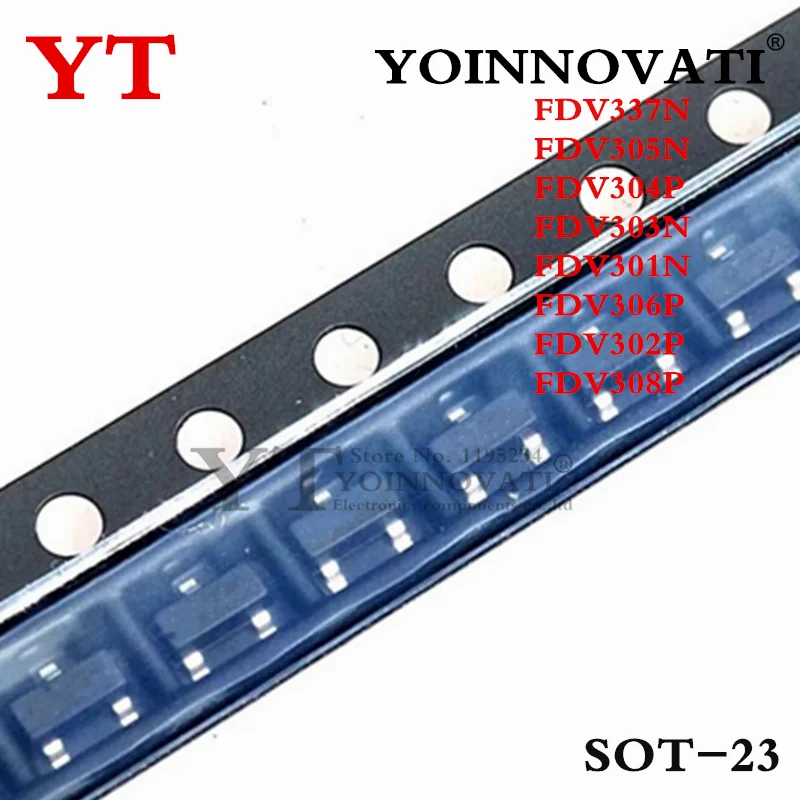 

50pcs/Lot FDV301N 301 FDV302P 302 FDV303N 303 FDV304P 304 FDV305N 305 FDV306P 306 FDV308P 308 FDV337N 337 SOT23 IC