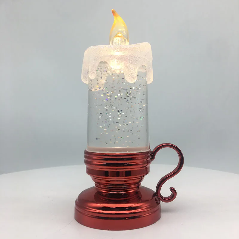 

Nordic Fake Glass Candle Crystal Designer Electric Pillar Candle Christmas Sparkler Lume Di Candela Candles Home Decoration