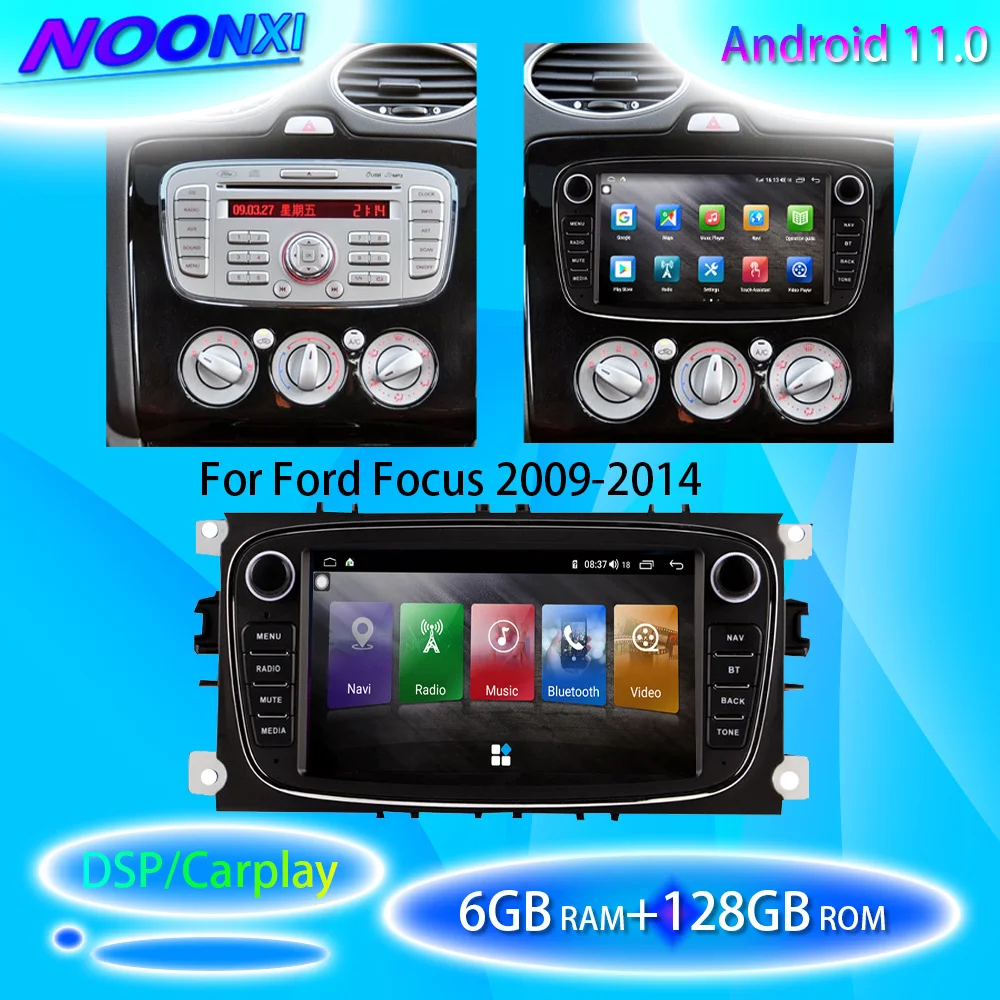 

For Ford Focus/S-Max/Mondeo/Galaxy/C-Max 2009-2014 Car Multimedia Player GPS Navigation Video Radio Stereo Head Unit Android 11