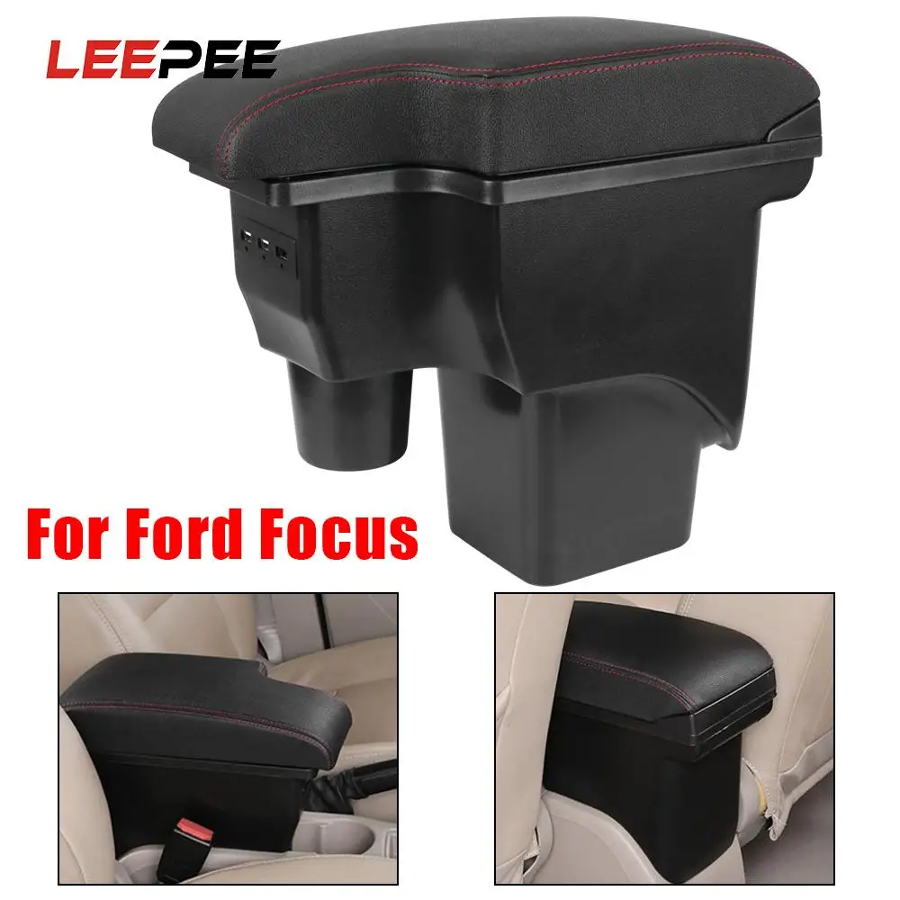 

Для Ford Focus подлокотник коробка детали интерьера USB коробка для хранения автомобильный подлокотник автомобильные аксессуары модифицированн...