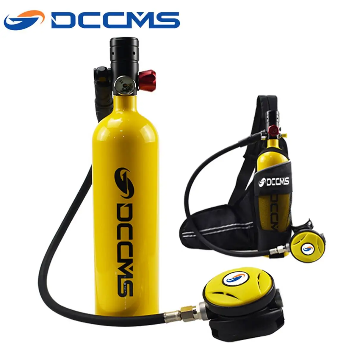 

DCCMS 1L Scuba Diving Air Tank Portable Oxygen Cylinder Respirator Underwater Breathing Equipment Tool Set for Snorkeling Breath