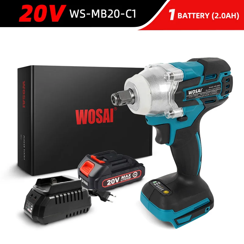 

Гайковерт WOSAI MT-Series ударный бесщеточный, 20 в, литий-ионный аккумулятор