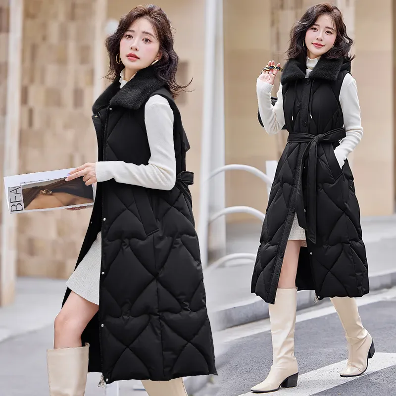 Осень-зима 2022 хлопковые жилеты большого размера пальто без рукавов женский жилет