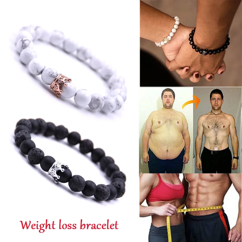 

Магнитный браслет для похудения, Лимфатический слив, потеря веса, магнитная терапия, каменный браслет с бусинами для мужчин и женщин