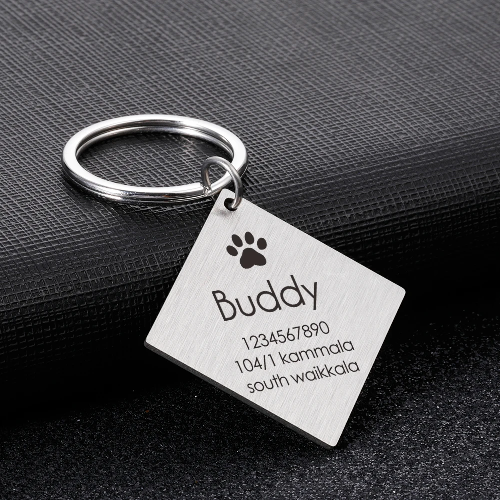 

Anti-lost Dog ID Tags Personalized Name Tel Adress Cat Puppy Dog Collar Accessories Custom ID Nameplate Pendant Pet Supplies