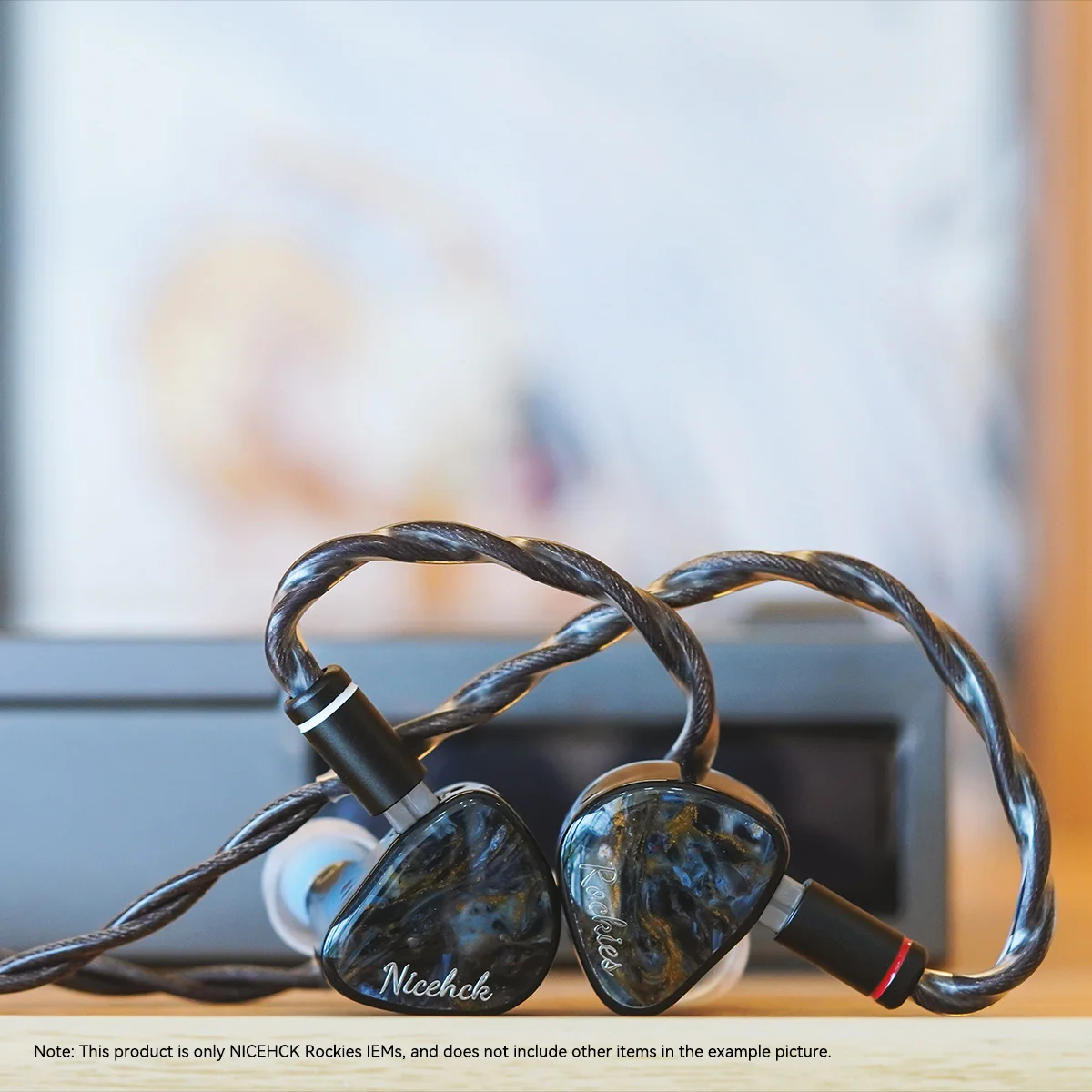 Наушники NICEHCK Rockies 1DD+2 Knowles BA+2 Sonion EST HiFi IEM со сменными 2-контактными разъемами 0.78 и лицевой панелью из натурального пиертерита (art.: 3920db540cdfd) - 3920db540cdfd
