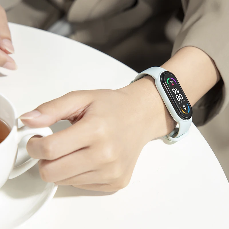 Ремешок силиконовый для наручных часов Xiaomi Mi Band 3/4/5/6 браслет Babyskin Touch Ins