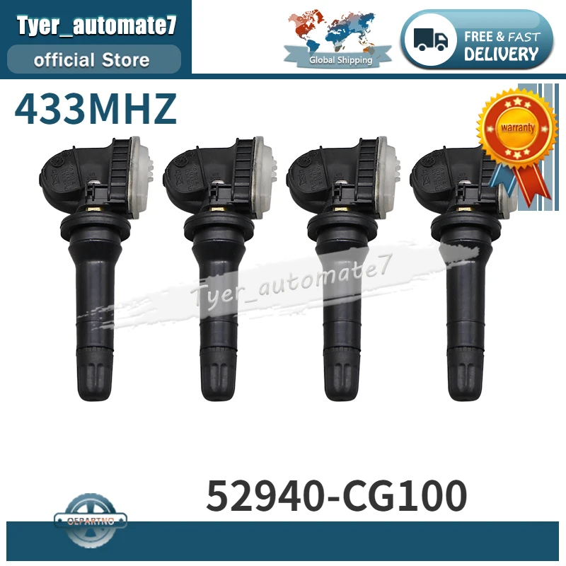 Фото Система мониторинга давления в шинах TPMS, 4 шт., датчик 52940-CG100 52940CG100 для Kia EV6 KX3 Hyundai Staria Genesis GV60 loniq 6 №1