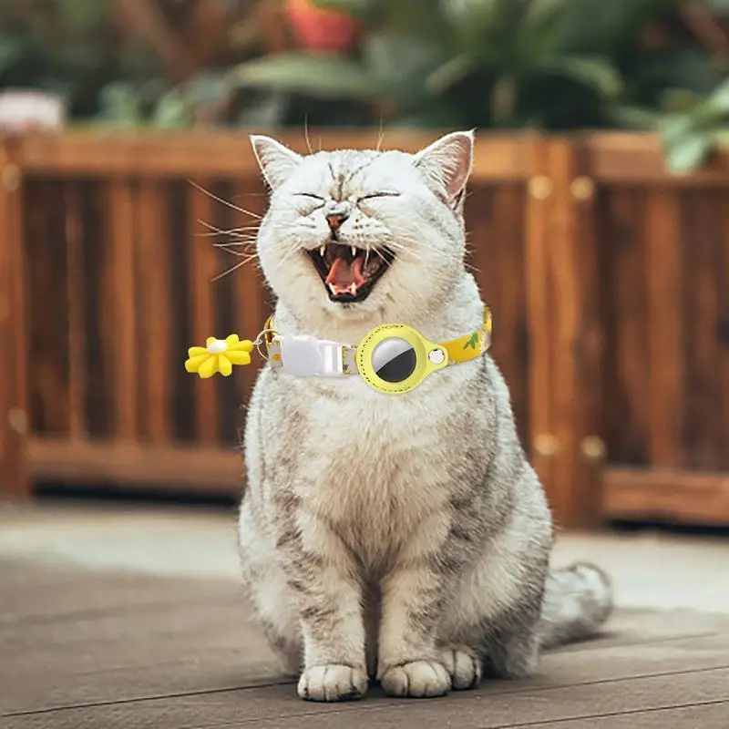 

Прочный ошейник для кошек с держателем, легкая Регулируемая бирка, аксессуар для кошек с защитой от потери