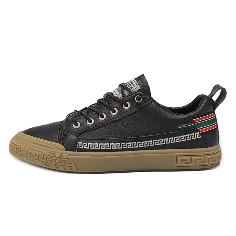 

Men Leather Sneaker Design Flat Skateboard Man Casual Shoes 2023 Free Shipping Autumn Sports Tennis Shoes for Men