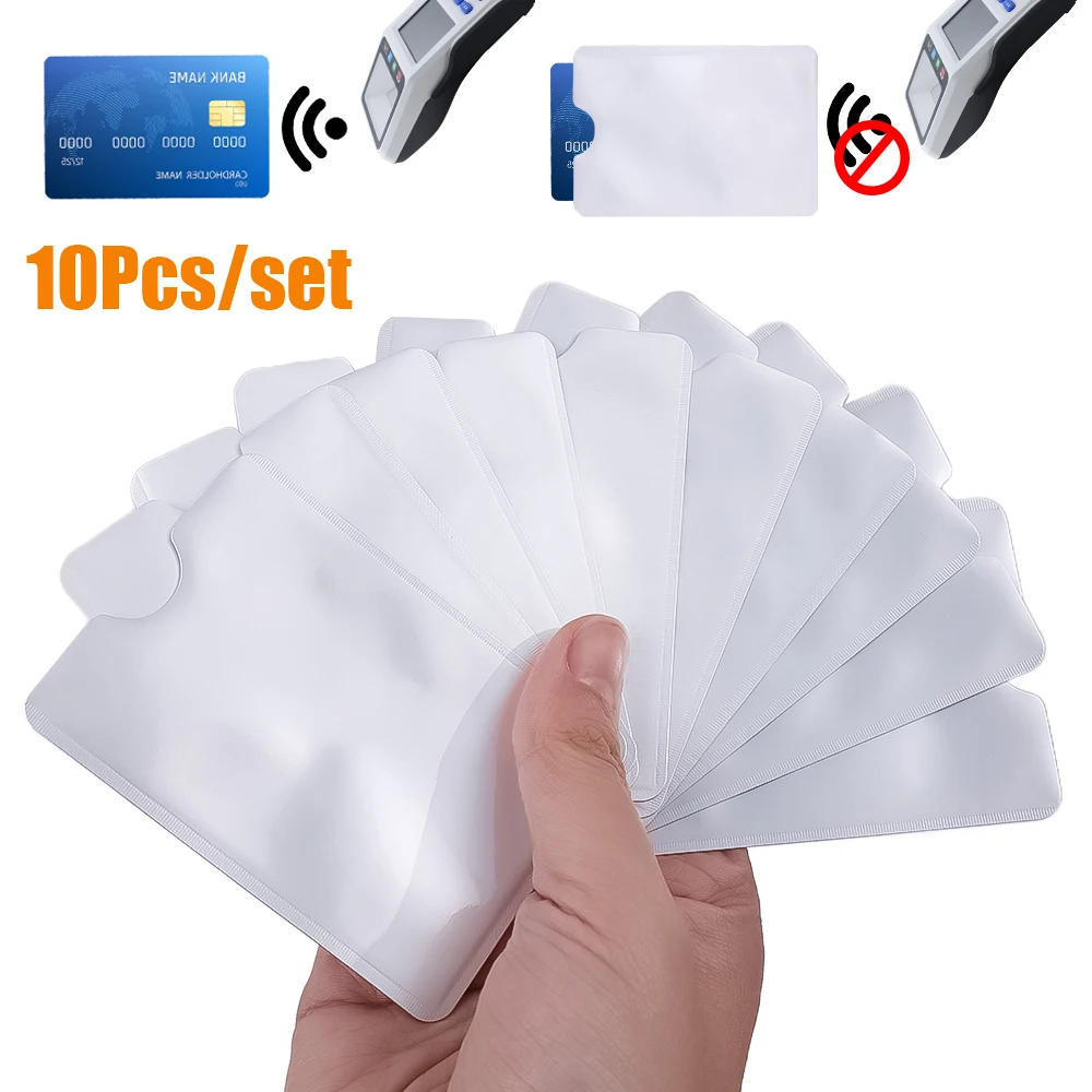 

10 шт., Защитные чехлы для карт из алюминиевой фольги