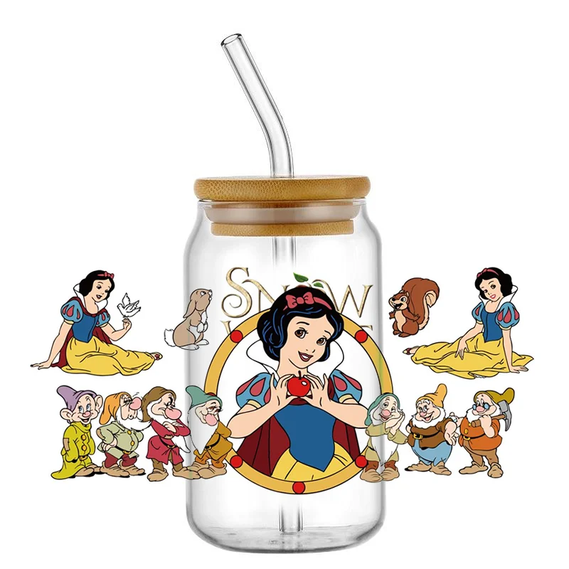 Фото Наклейки Funko Snow White Princess, 17 листов, УФ-печать, DTF-пленка. Можно использовать на кружках, стеклянных шкафах, телефонах, компьютерах, столах и т.д. №2