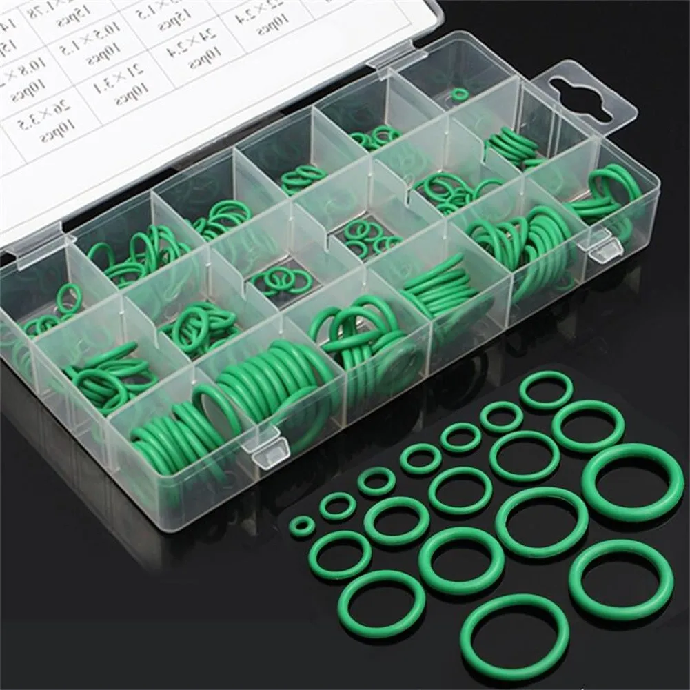 

Car Ring Seals Sink Tap Washers Assortment Car HNBR Green O Ring Seals Set