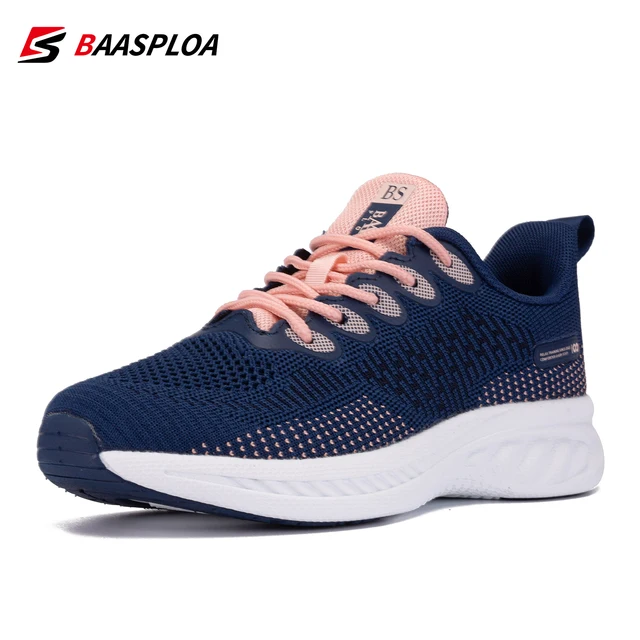 Baasploa 2022 New Women Fashion Sneaker Light Knit Running Shoes Female Tenis Sneaker Comfortable Walking Shoes 1