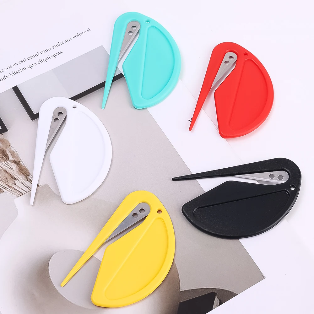 

Mini Paper Cutter Multifunctional Plastic Letter Opener Knife Utility Knife Sharp Mail Envelope Opener Safety Paper Cutter Knife