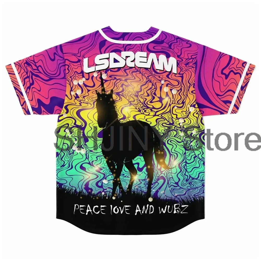 Майка Lsdream Rave Monster бейсбольная куртка рубашки Peace Love и Wubz Merch футболка с коротким