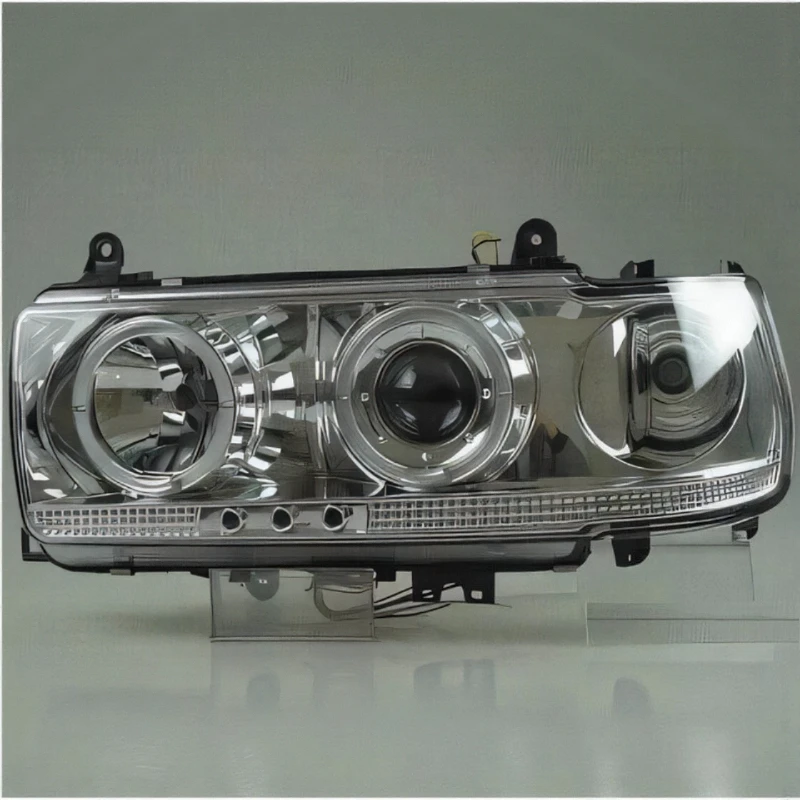 Фото Подходит для Toyota Jeep, Land Cruiser 4500 LC80 FJ80, комплект фар с ангельскими глазками. №2