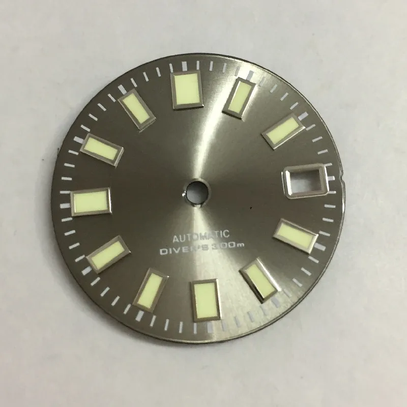Watch accessories dial gray black blue with C3 luminous for 62mas men's mechanical watch modification accessories nh35/36 moveme