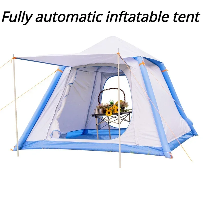 

Новая полностью автоматическая надувная палатка, палатка для кемпинга на открытом воздухе, парк кемпинга, двухслойная надувная палатка, автоматическая палатка два в одном