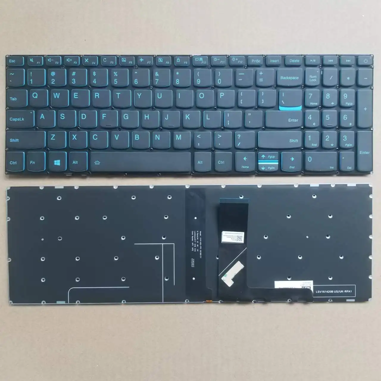 New US Laptop Keyboard For Lenovo IdeaPad L340 L340-15 L340-17 L340-15IRH  Blue With LED Light English 9Z.NDUBN.B1N NSK-BWBBN