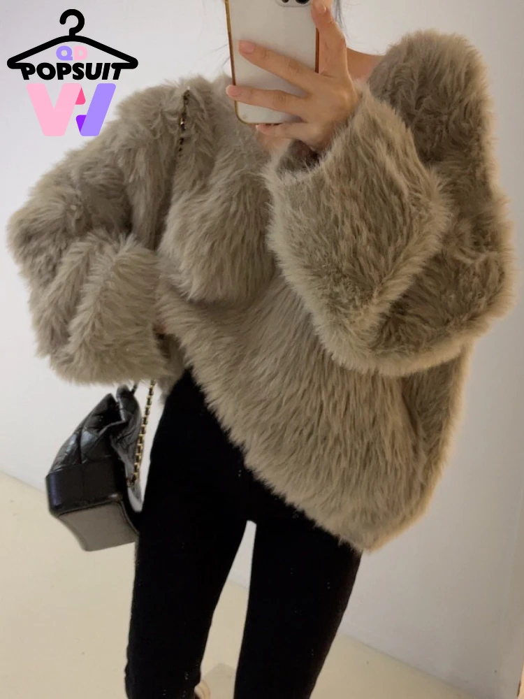 

Женский вязаный пуловер с V-образным вырезом, на осень/зиму