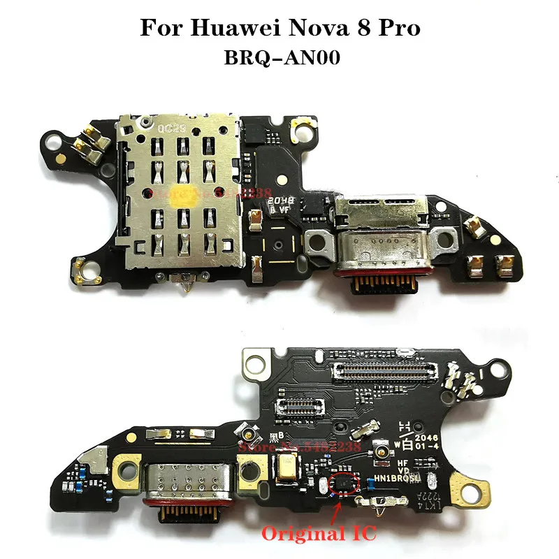 

Original USB Charging Port Dock Microphone Flex Cable For Huawei Nova 8 Pro BRQ-AN00 MIC Charger Plug Board Antenna Replacement